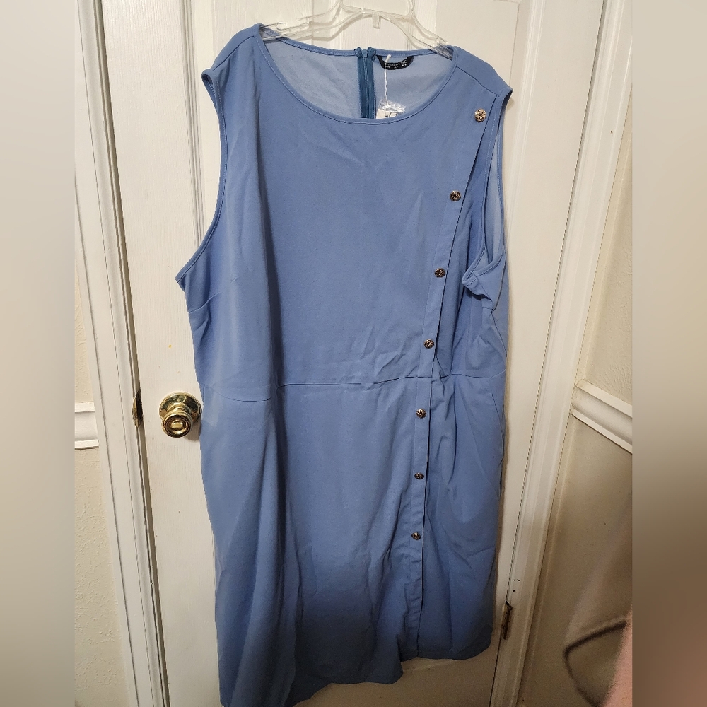 Bloomchic Blue Sleeveless Dress Size 5X NWT